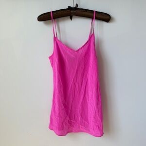 Vintage 2000’s J. Crew Vibrant Pink Silky Camisole Top